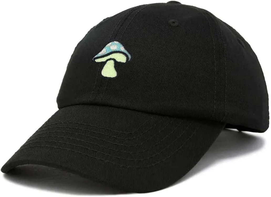 DALIX Mushroom Embroidered Glow in The Dark Hat Dad Hat Cotton Baseball Cap