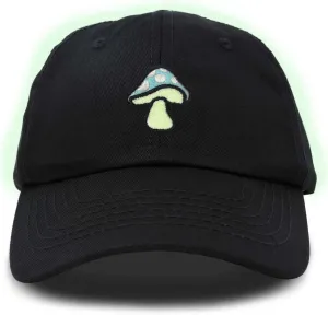 DALIX Mushroom Embroidered Glow in The Dark Hat Dad Hat Cotton Baseball Cap