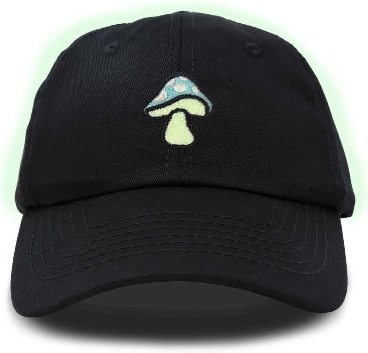 DALIX Mushroom Embroidered Glow in The Dark Hat Dad Hat Cotton Baseball Cap