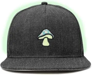 DALIX Mushroom Embroidered Glow in The Dark Hat Snapback Hat Baseball Cap Men