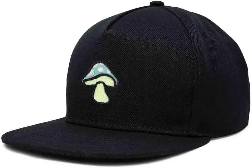 DALIX Mushroom Embroidered Glow in The Dark Hat Snapback Hat Baseball Cap Men