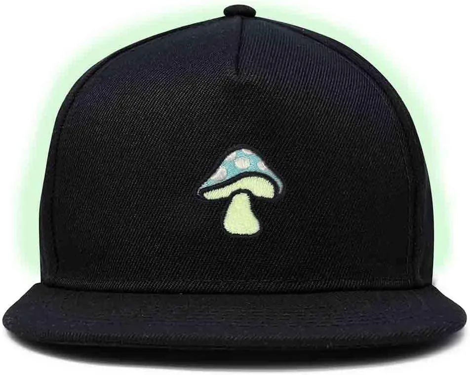 DALIX Mushroom Embroidered Glow in The Dark Hat Snapback Hat Baseball Cap Men