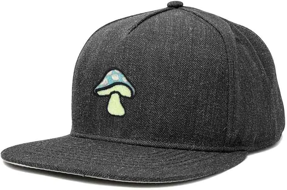 DALIX Mushroom Embroidered Glow in The Dark Hat Snapback Hat Baseball Cap Men