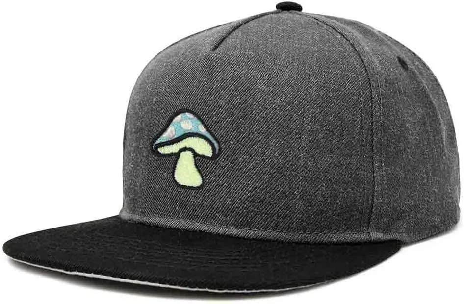 DALIX Mushroom Embroidered Glow in The Dark Hat Snapback Hat Baseball Cap Men
