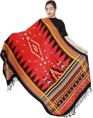 DANA XU Luxury 100% Pure Wool Oversized Extra Large Warm Floral Cashmere Pashmina Scarf Shawl And Wrap For Women Blanket Cape