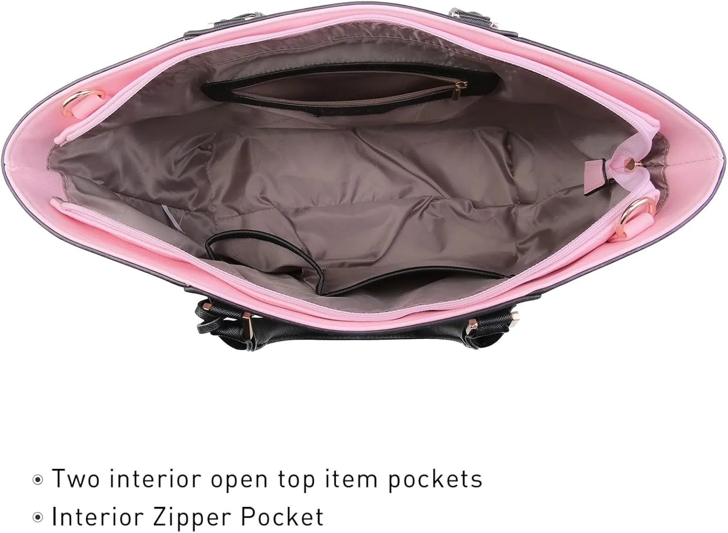 Dasein Satchel Purse Handbag for Women Large Shoulder Work Tote Bag With Matching Wallet
