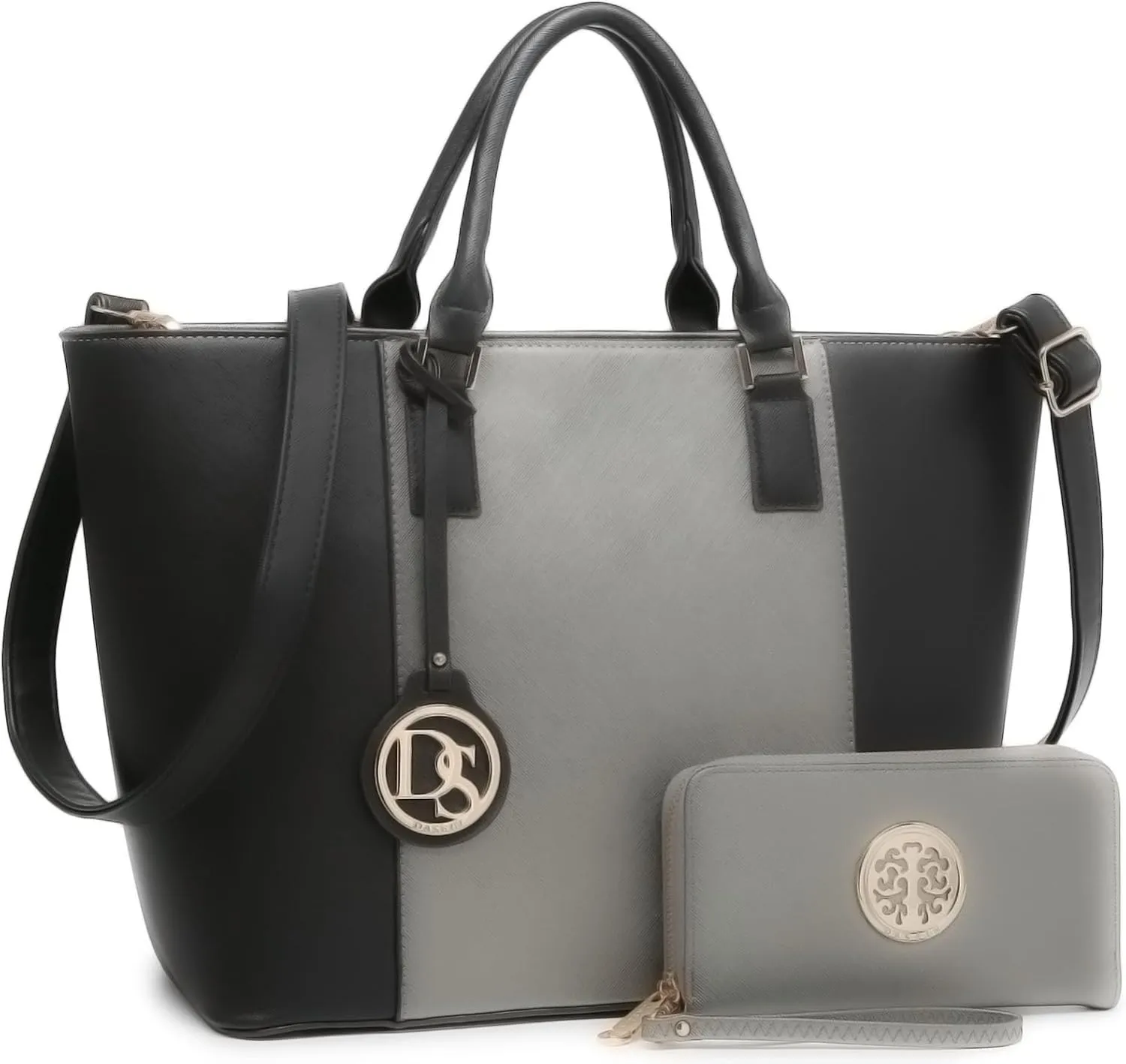 Dasein Satchel Purse Handbag for Women Large Shoulder Work Tote Bag With Matching Wallet