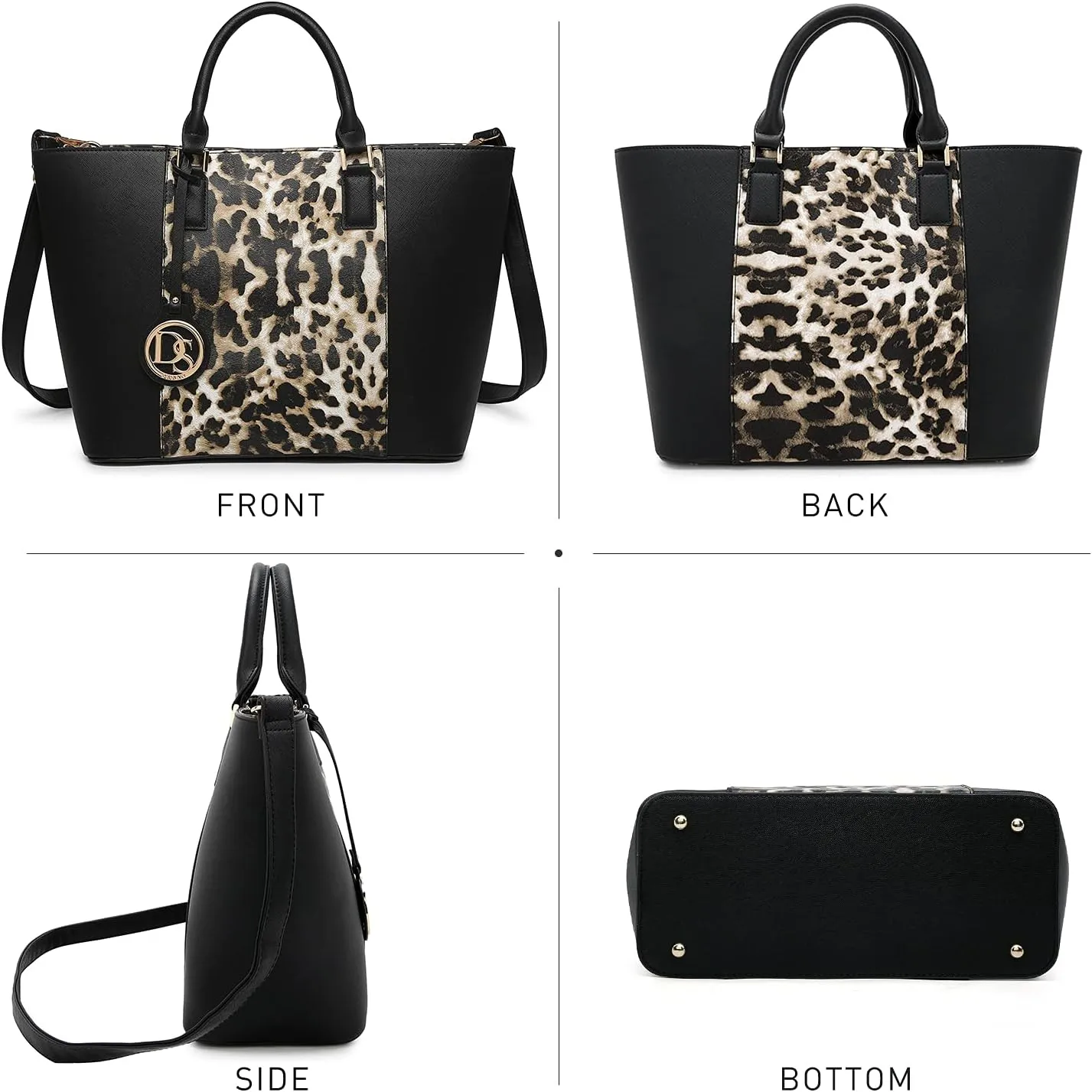 Dasein Satchel Purse Handbag for Women Large Shoulder Work Tote Bag With Matching Wallet
