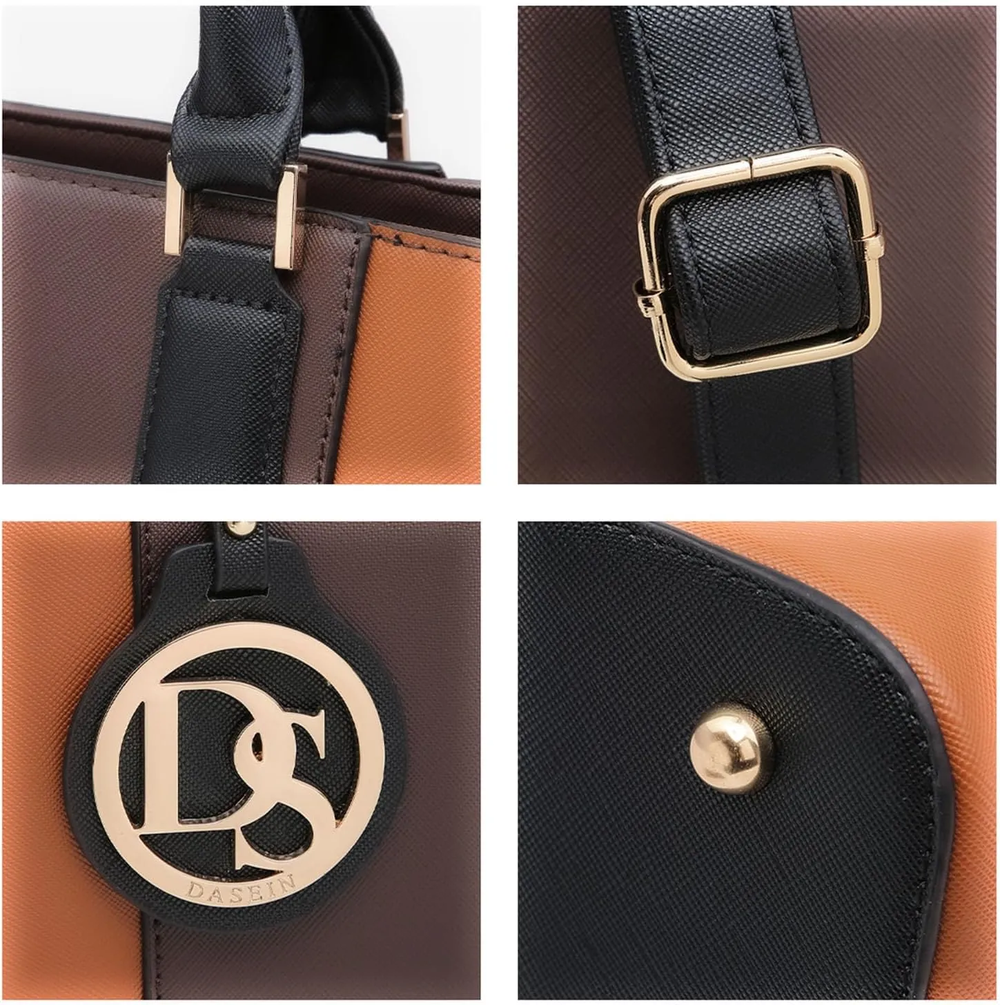 Dasein Satchel Purse Handbag for Women Large Shoulder Work Tote Bag With Matching Wallet