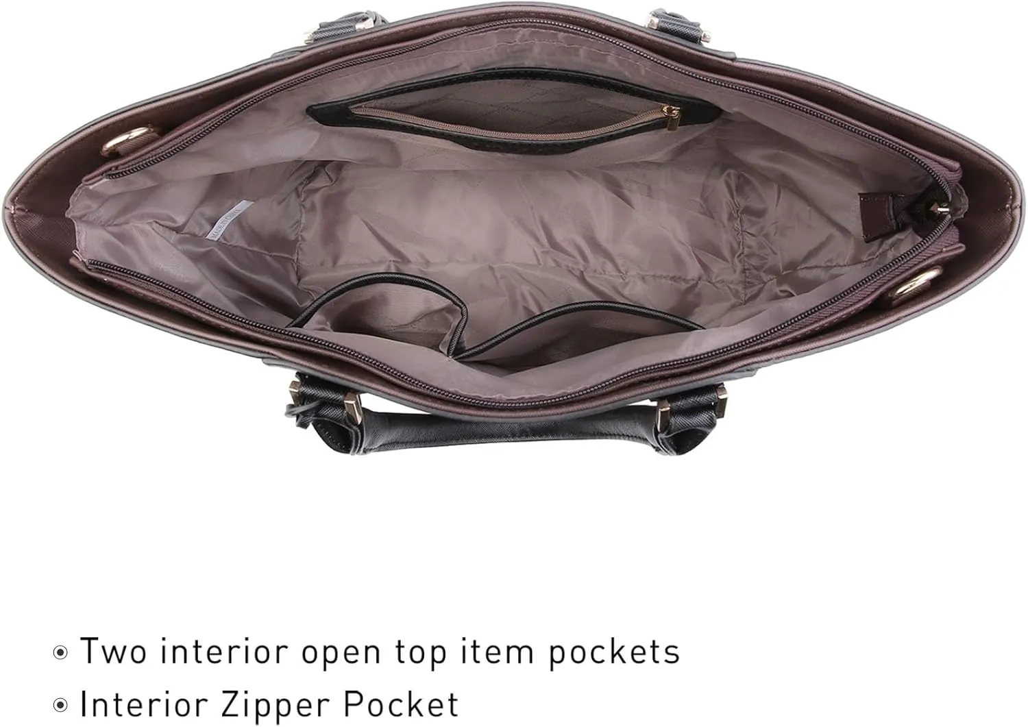 Dasein Satchel Purse Handbag for Women Large Shoulder Work Tote Bag With Matching Wallet
