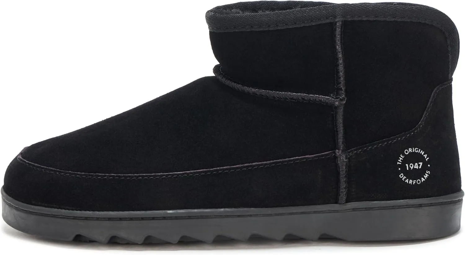 Dearfoams Women's Suede Indoor Outdoor Memory Foam Mini Ankle Gretchen Boots