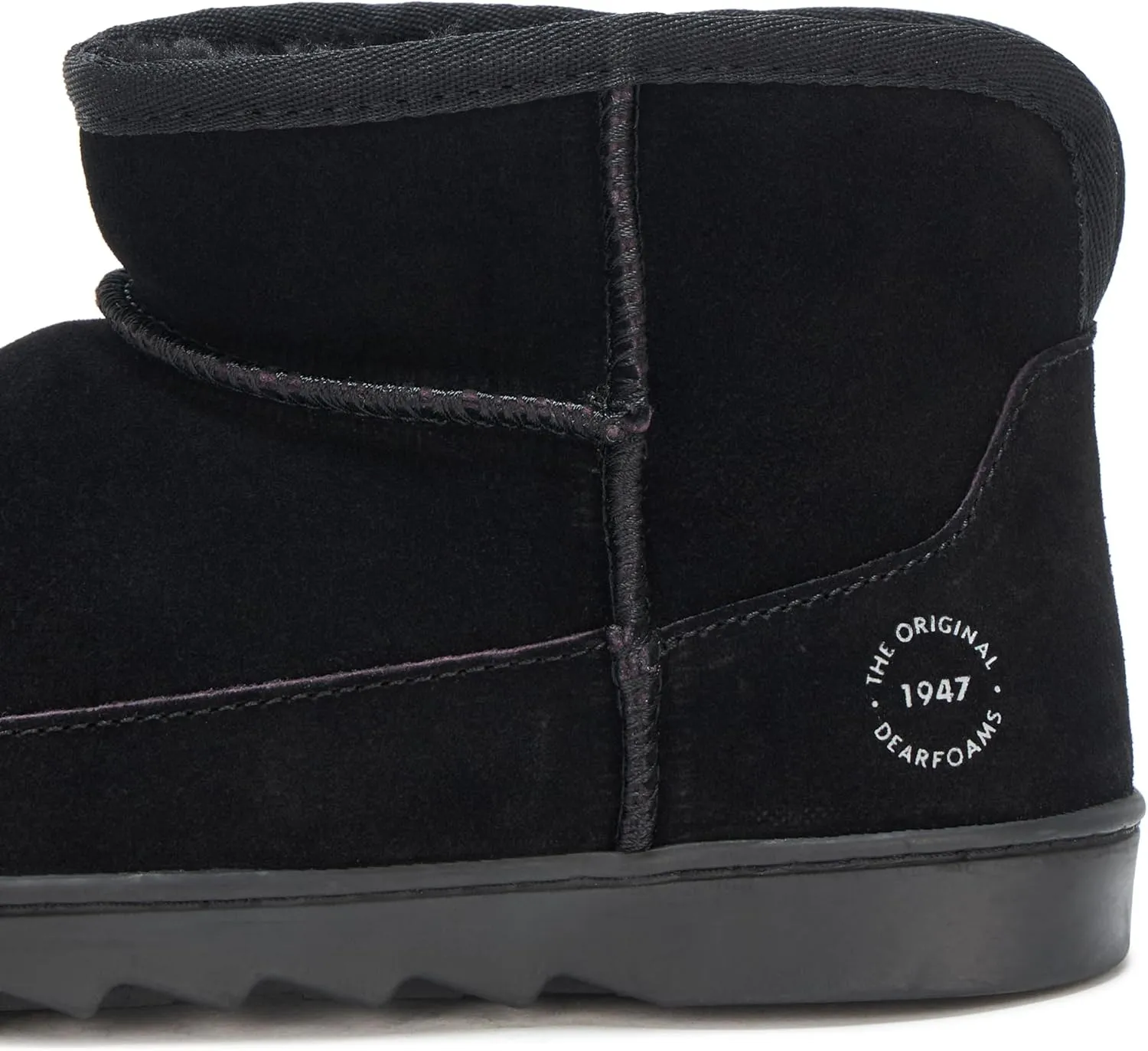 Dearfoams Women's Suede Indoor Outdoor Memory Foam Mini Ankle Gretchen Boots