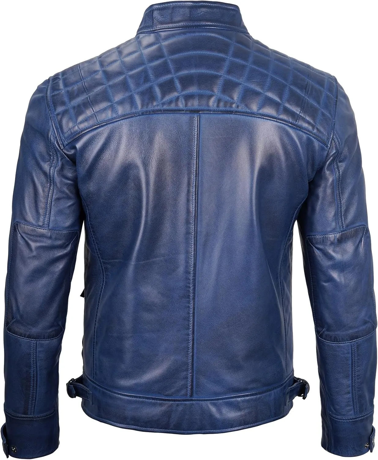 Decrum Leather Jacket Men - Cafe Racer Style Real Lambskin Leather Jackets For Men