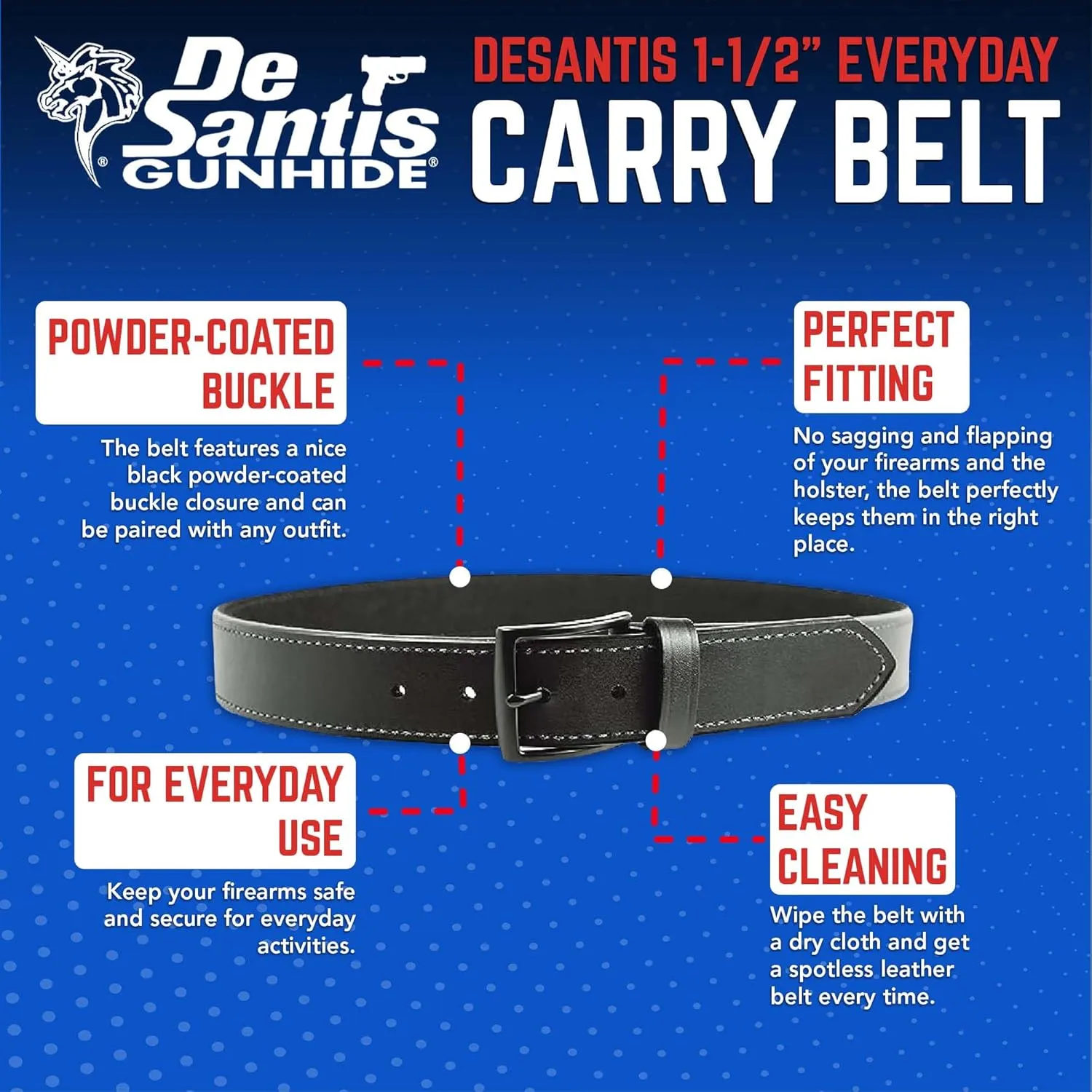 DeSantis mens 1 1/2" Everyday Carry Belt