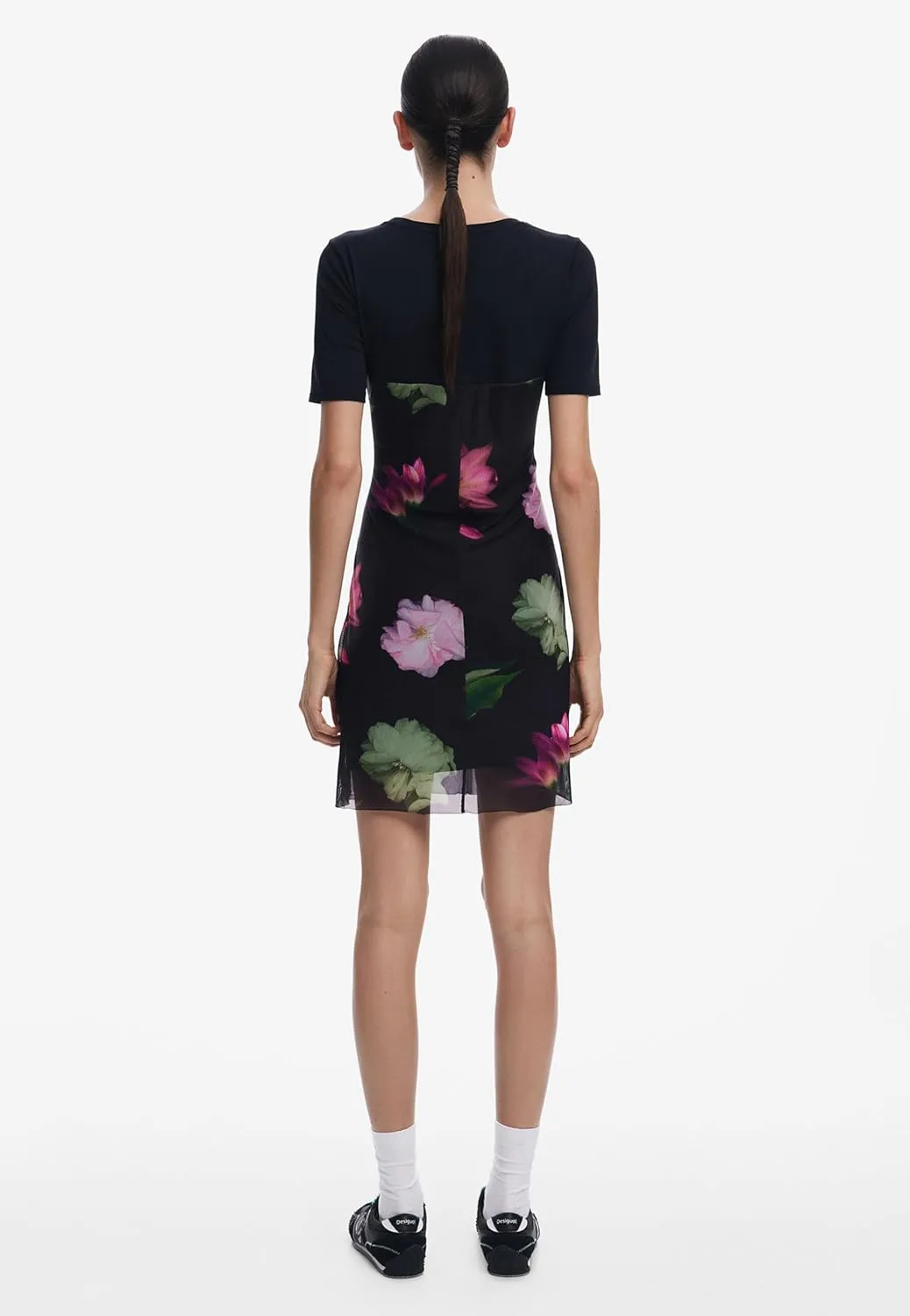 Desigual Women's Short Dress with Combined Flowers