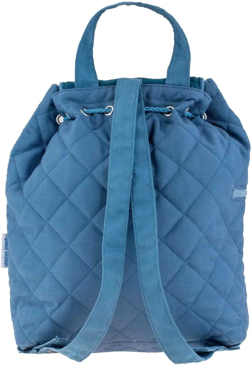 DIBSIES Personalized Quilted Backpack for Kindergarten, Pre-School, and Daycare (Fire Truck - Blue)