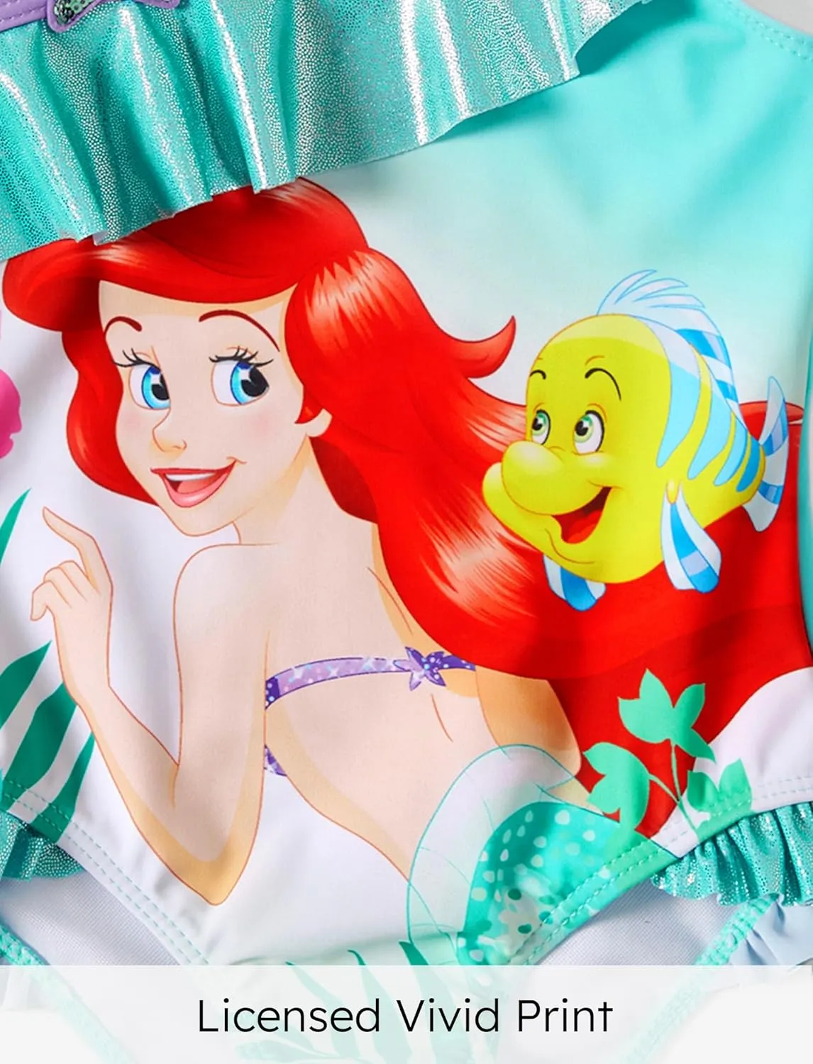 Disney Mickey and Friends Girls One Piece Swimsuits Ruffles Swimwear Beach Sport Bathing Suit