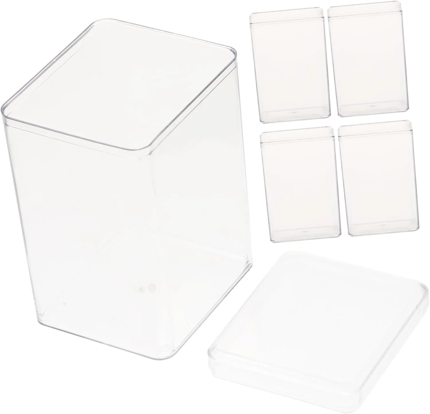 Doll Cases for Display 5pcs Plastic Display Boxes for Collectibles for Action Figures