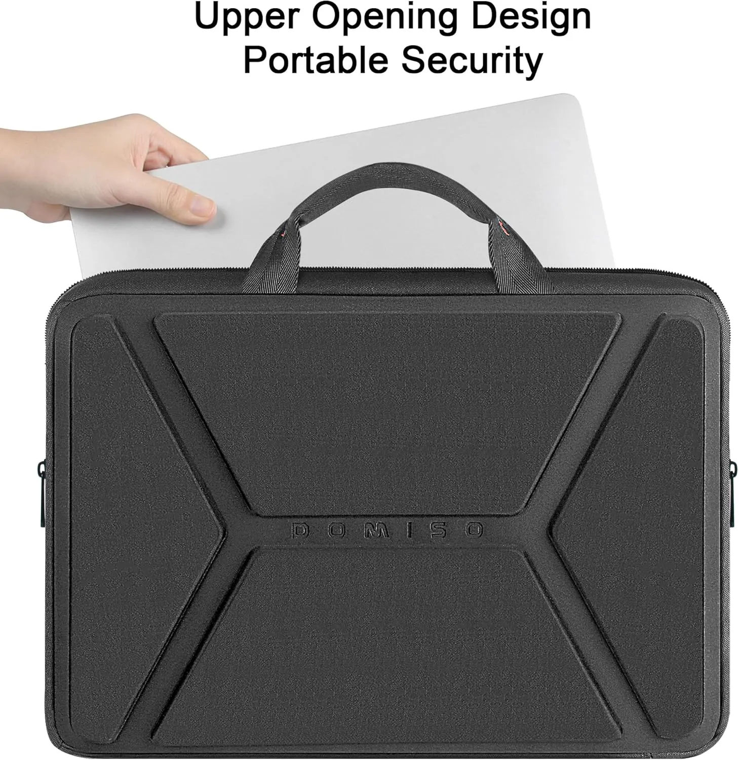 DOMISO 14 Inch Laptop Sleeve with Handle Waterproof Shockproof Protective Tablet Case Handbag for 14" Laptops/Chromebook 14 / Lenovo IdeaPad ThinkPad/HP Pavilion 14 Stream 14 / Dell/MSI, Black