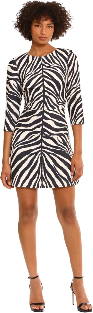 Donna Morgan Women's Sleek Extended Shoulder Crepe Sheath Dress Event Occasion Guest of