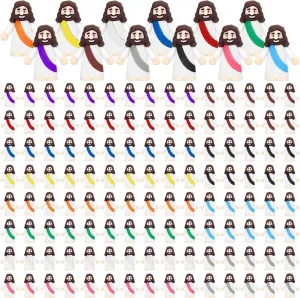 Draupnir 120PCS Little Jesus Figures Easter Mini Jesus Figurines in Bulk, Religious Jesus Figures Gift for Family Friends Coworker Easter Egg Stuffers(Rainbow)