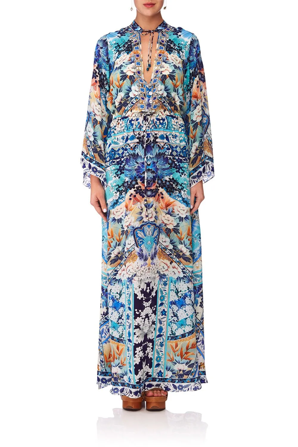 DRAWSTRING BUTTON UP DRESS TOKYO TRIBE