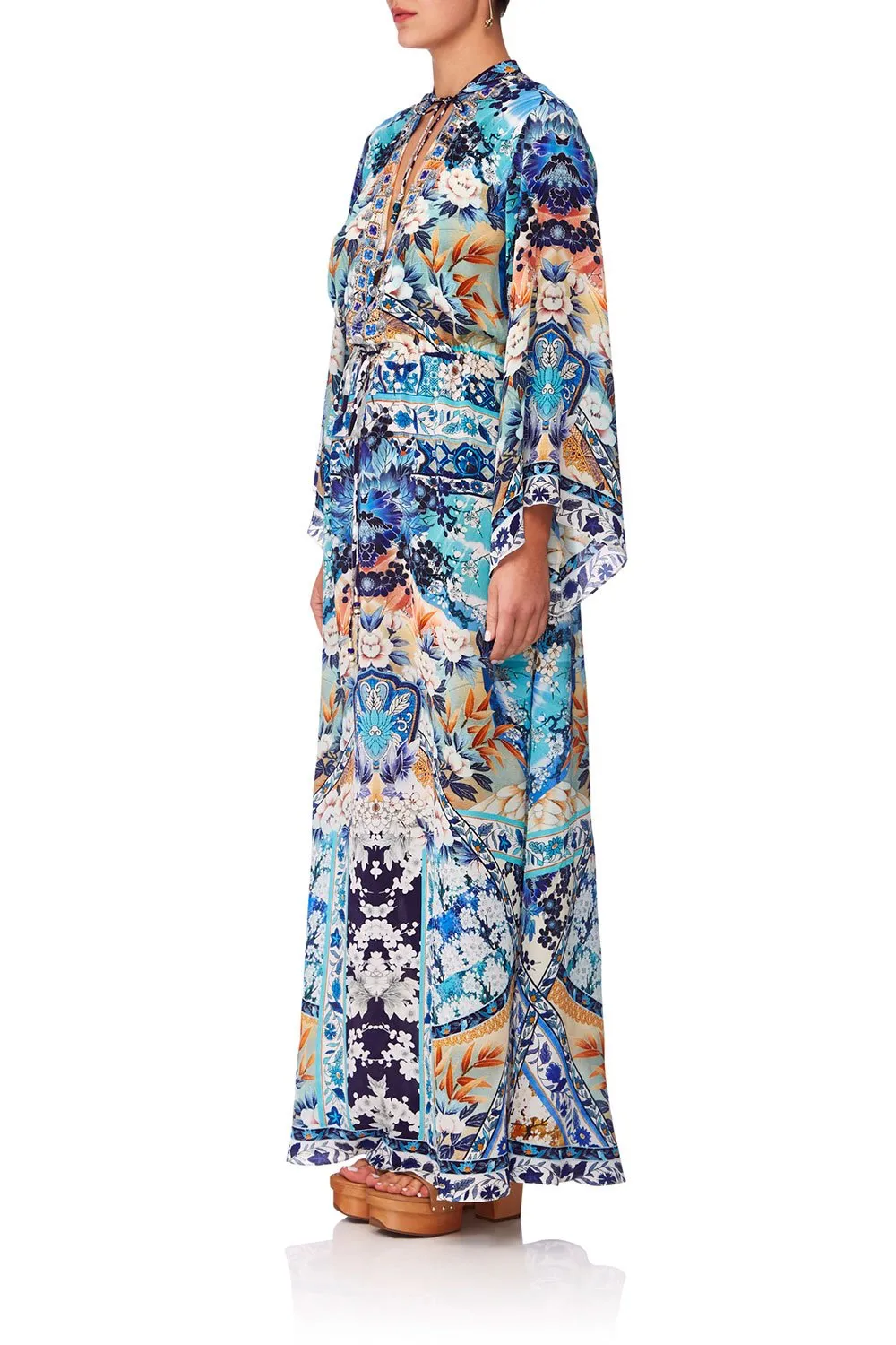 DRAWSTRING BUTTON UP DRESS TOKYO TRIBE