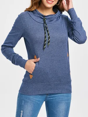 Drawstring Pocket Design Embroidered
