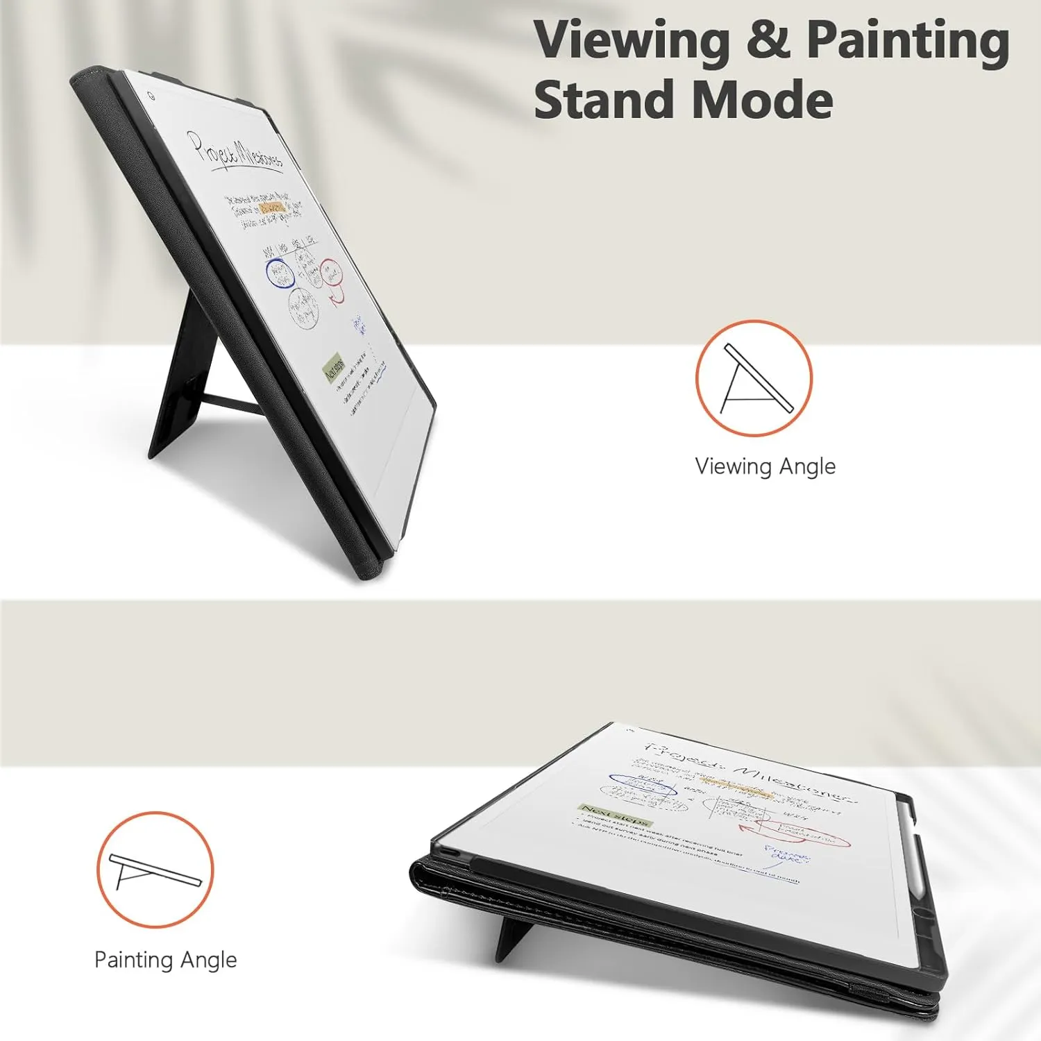 E NET-CASE Case for Remarkable Paper Pro Tablet 11.8 inch (2024 Released) - New Business Design Upgraded Leather Cover for Remarkable Paper Pro Digital Paper with Stand & Pen Holder (Black)