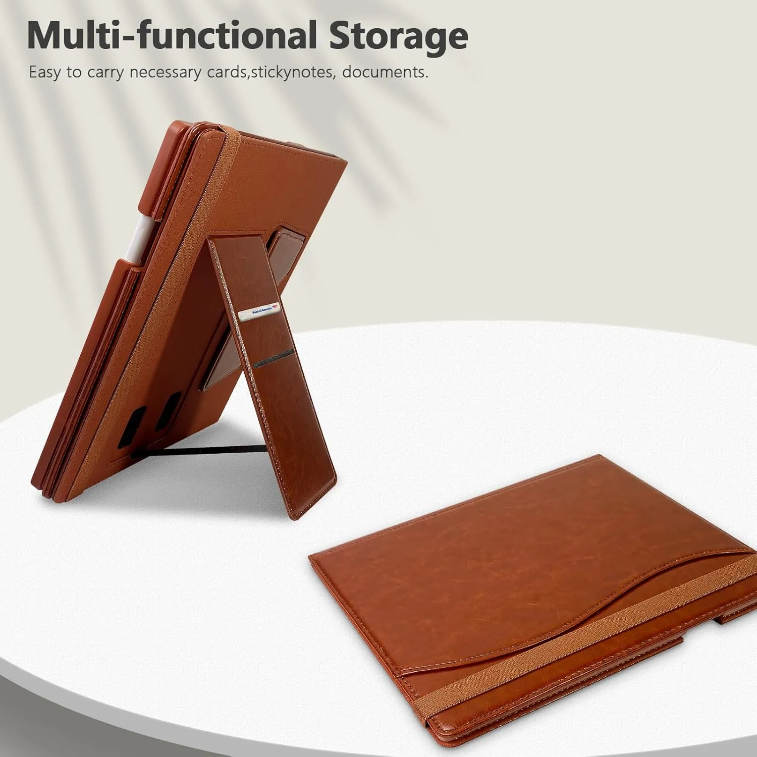 E NET-CASE Case for Remarkable Paper Pro Tablet 11.8 inch (2024 Released) - New Business Design Upgraded Leather Cover for Remarkable Paper Pro Digital Paper with Stand & Pen Holder (Brown)