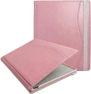 E NET-CASE Case for Remarkable Paper Pro Tablet 11.8 inch (2024 Released) - New Business Design Upgraded Leather Cover for Remarkable Paper Pro Digital Paper with Stand & Pen Holder (Pink)