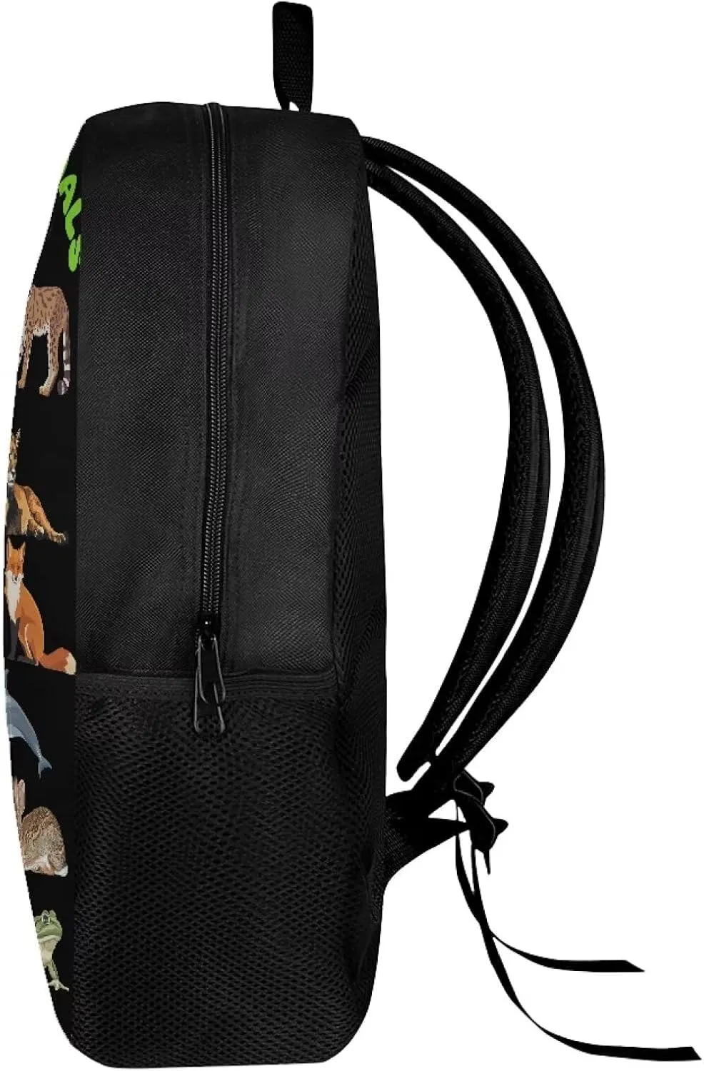 Eagle Otter Bear American Animal Print Kids Backpack for Boys Girls Elementary Cute Zoo Animal School Bag 17 inch Multifunctional Large Capacity Durable Travel Backpack