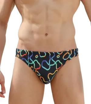 EASEJUICY Mens Bikini Swimwear Sexy Swimsuit Gradient Design Swim Briefs with Drawstring Low Waist Bathing Suit