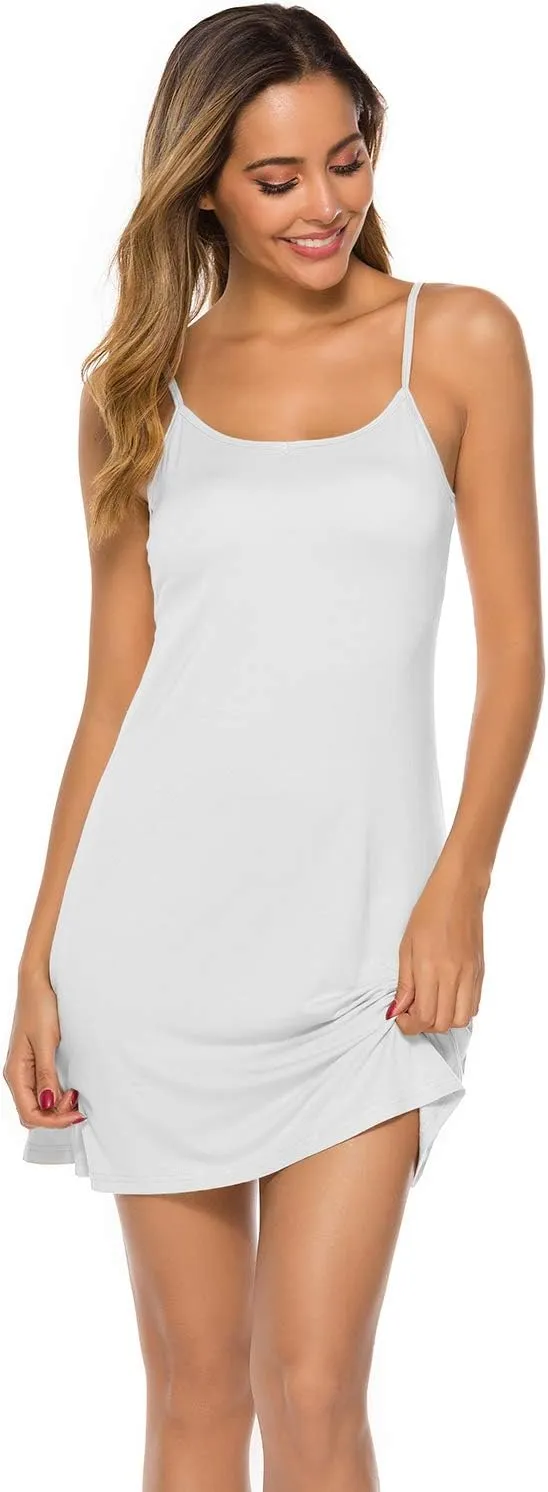 EISHOPEER Women's Full Slips Dress Adjustable Spaghetti Strap Cami Under Dress