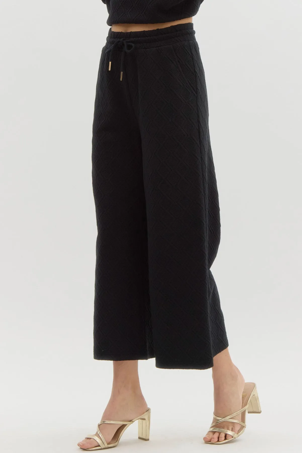 Embossed High Waist Pants