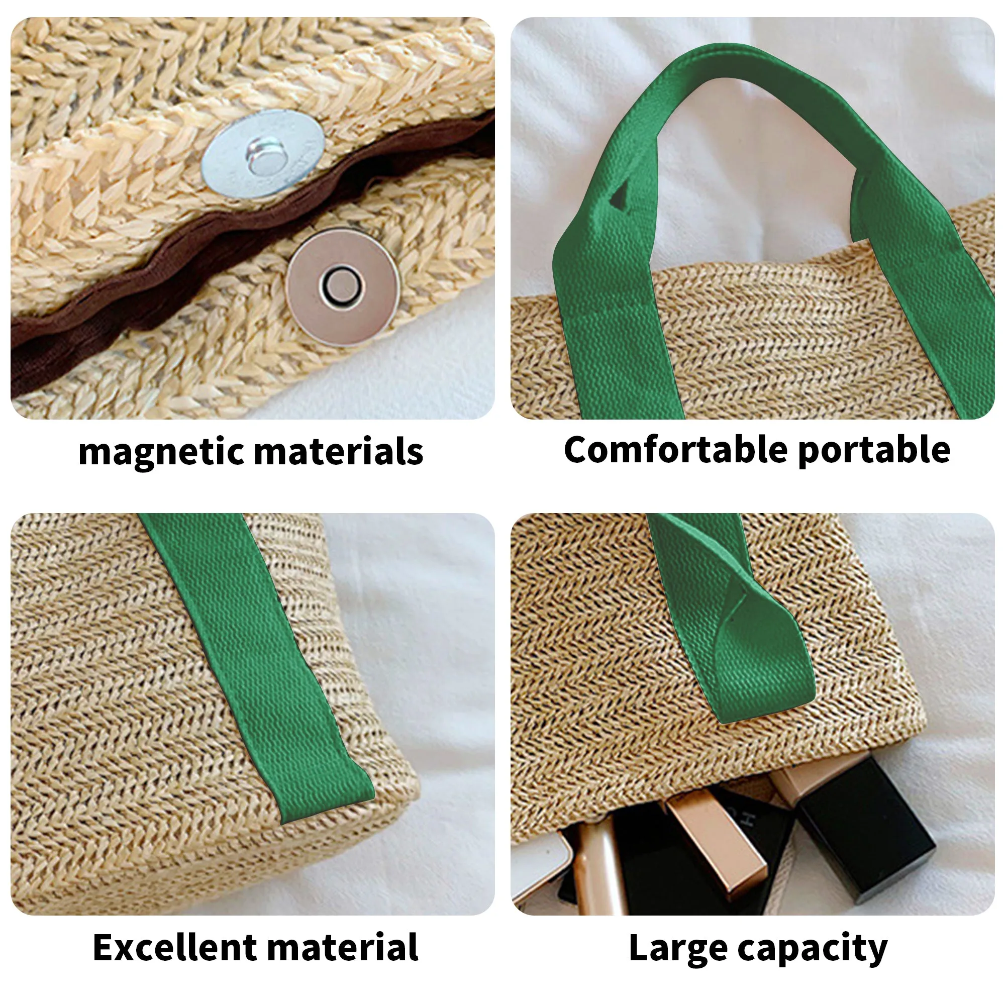 Embroidered Name Logo for Braided Bag Shoulder Bag In Travel and Beach