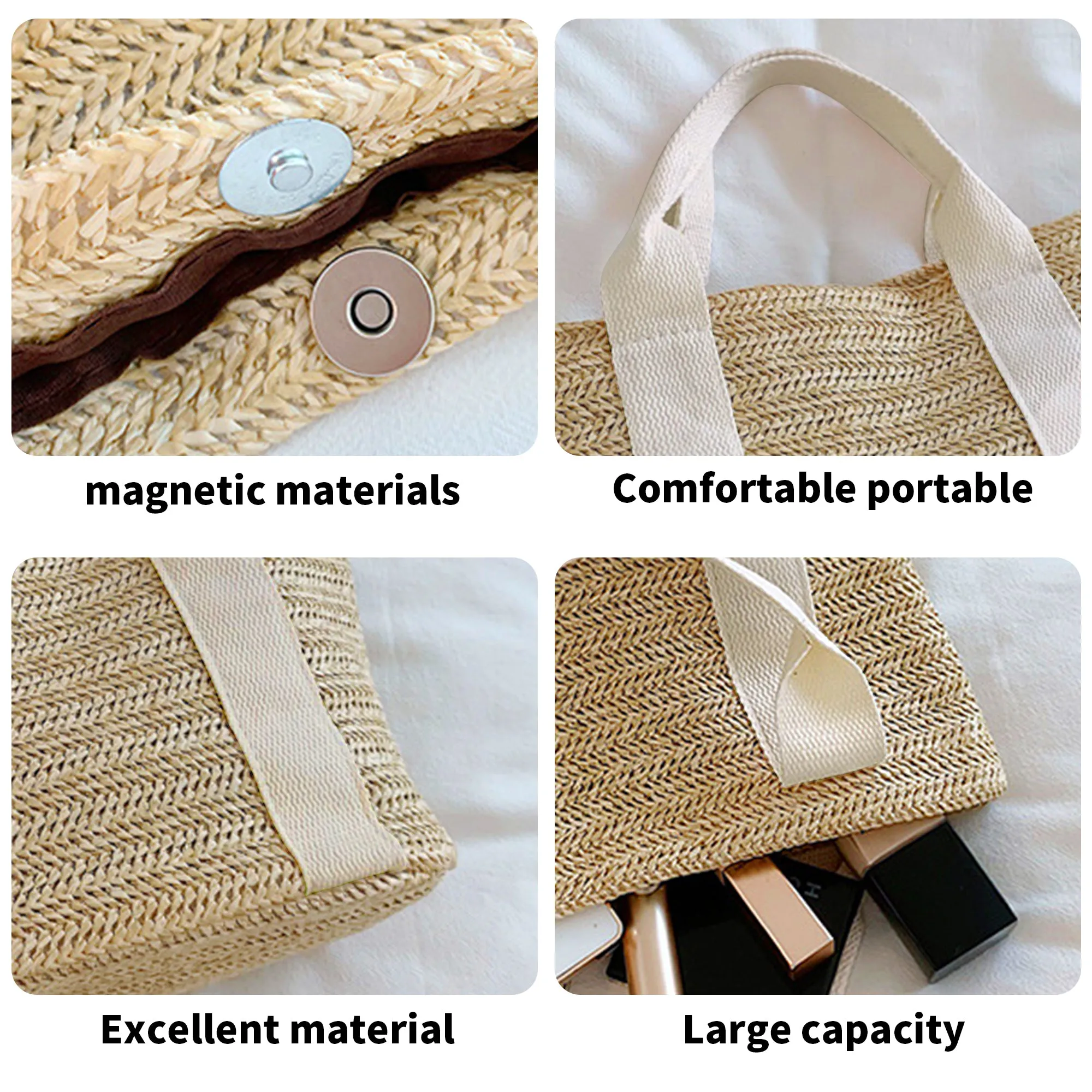 Embroidered Name Logo for Braided Bag Shoulder Bag In Travel and Beach