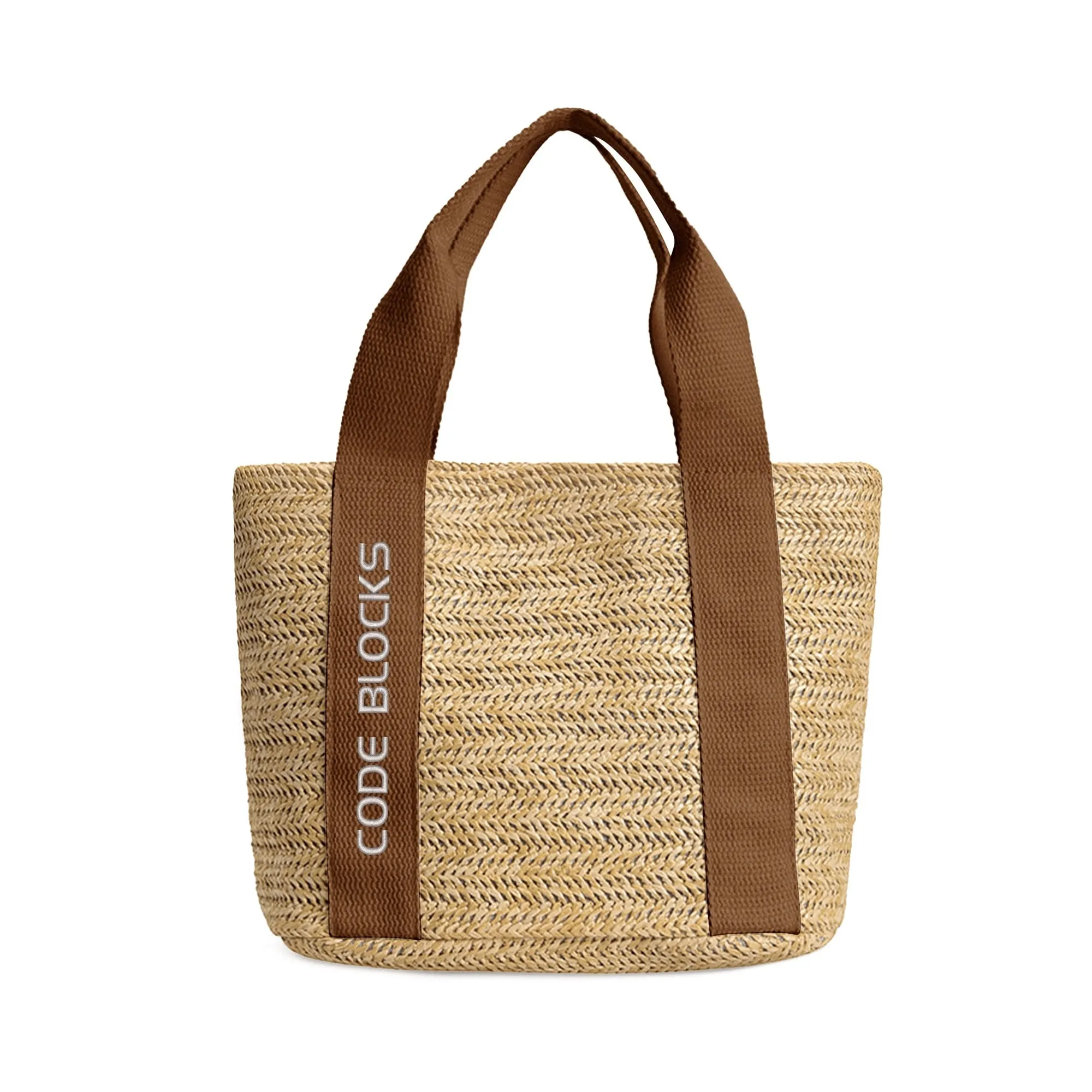Embroidered Name Logo for Braided Bag Shoulder Bag In Travel and Beach