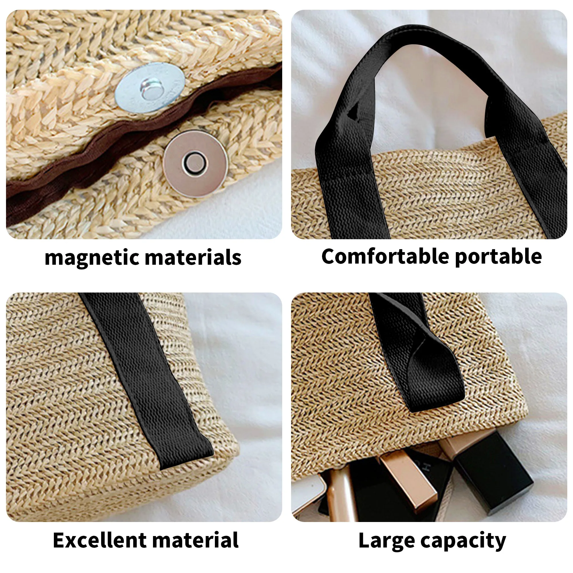 Embroidered Name Logo for Braided Bag Shoulder Bag In Travel and Beach