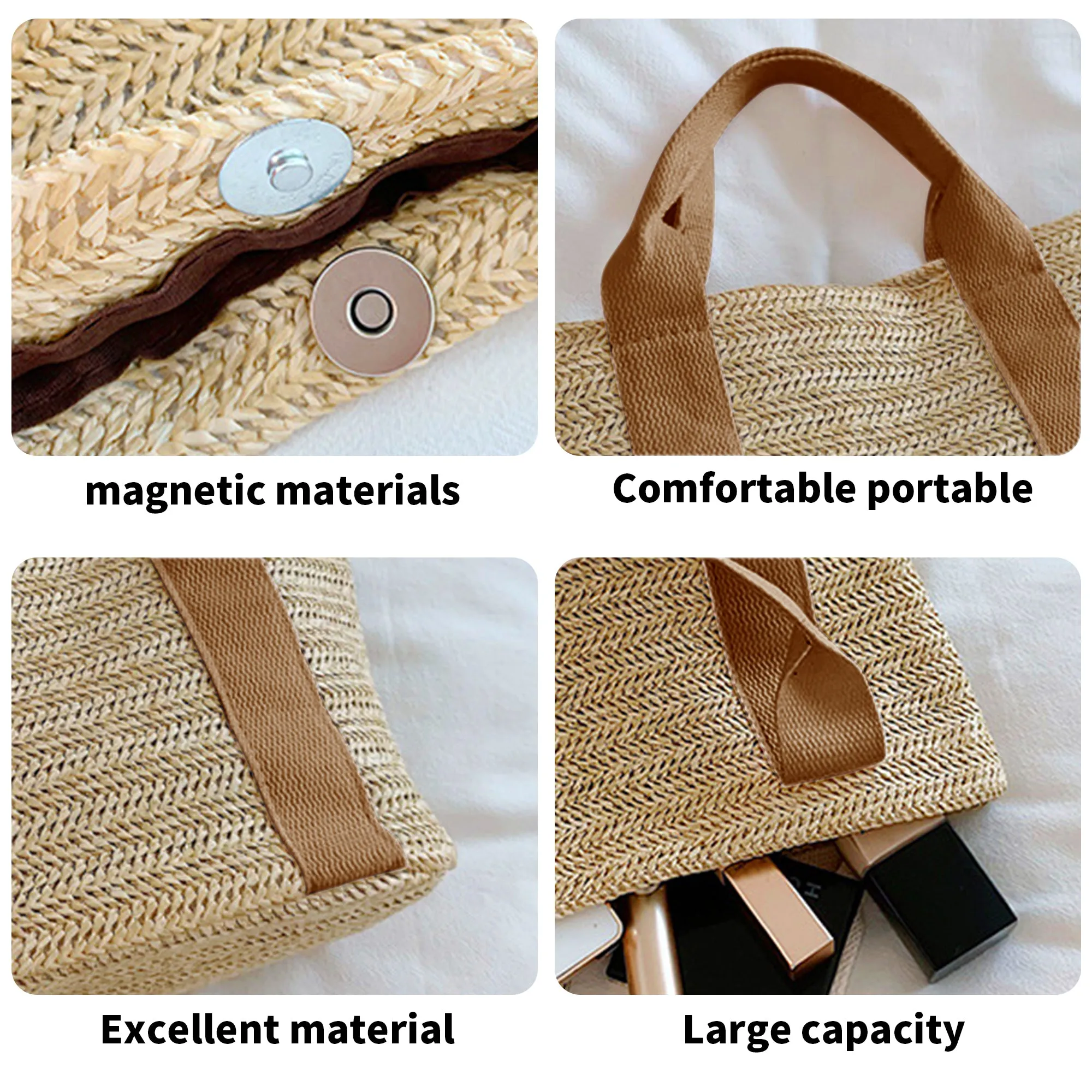 Embroidered Name Logo for Braided Bag Shoulder Bag In Travel and Beach