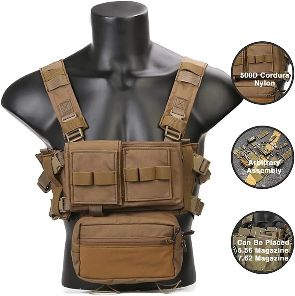 emersongear tac Micro Fight Chissis MK3 Modular Vest for Airsoft Paintball Cosplay