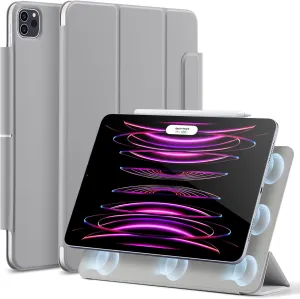 ESR for iPad Pro 12.9 6th/5th/4th Gen, iPad Air 13 Inch Case M3/M2 (2025/2024), Powerful Magnetic Attachment, Slim Trifold Stand Case, Supports Pencil Pro & Pencil (USB-C), Rebound Series, Grey