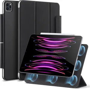ESR for iPad Pro 12.9 6th/5th/4th Gen, iPad Air 13 Inch Case M3/M2 (2025/2024), Powerful Magnetic Attachment, Slim Trifold Stand Case, Supports Pencil Pro & USB-C, Rebound Series, Durable Black