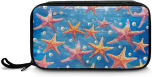 Essential Oils Storage Case for 12 Bottles,Beach Starfish Waterproof Holding Up to 5/10/15 ml Bottles Essential Oils Storage Men Women Gifts