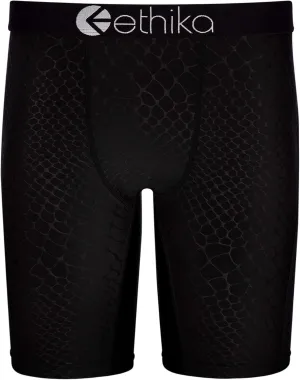Ethika Mens Staple Boxer Brief | Python Embossed -Black-