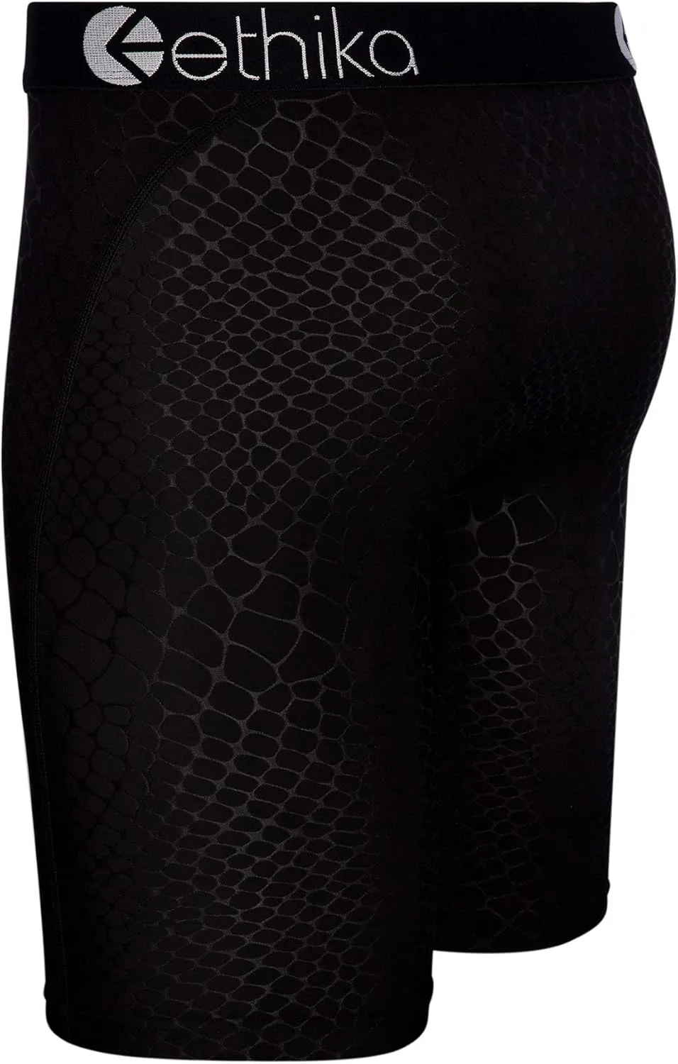 Ethika Mens Staple Boxer Brief | Python Embossed -Black-