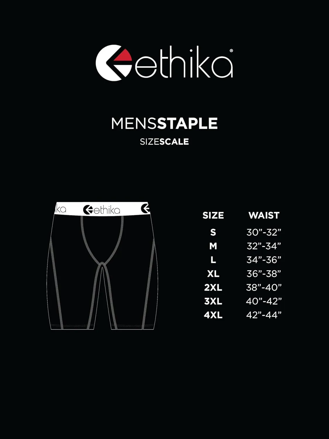 Ethika Mens Staple Boxer Brief | Python Embossed -Black-