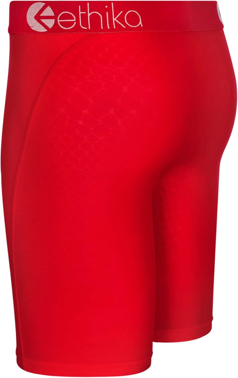 Ethika Mens Staple Boxer Brief | Python Embossed -Red-