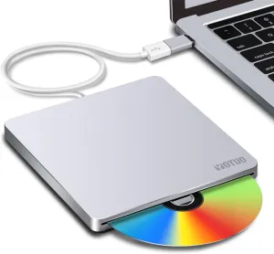 External DVD Drive for USB 3.0 Type C, Portable DVD Write CD Burner RW ROM Optical Drive Player Reader Disk Disc with Laptop Desktop PC Windows 11/10/8/7, Mac Pro/Air MacBook, Linux (SY-IDD031)