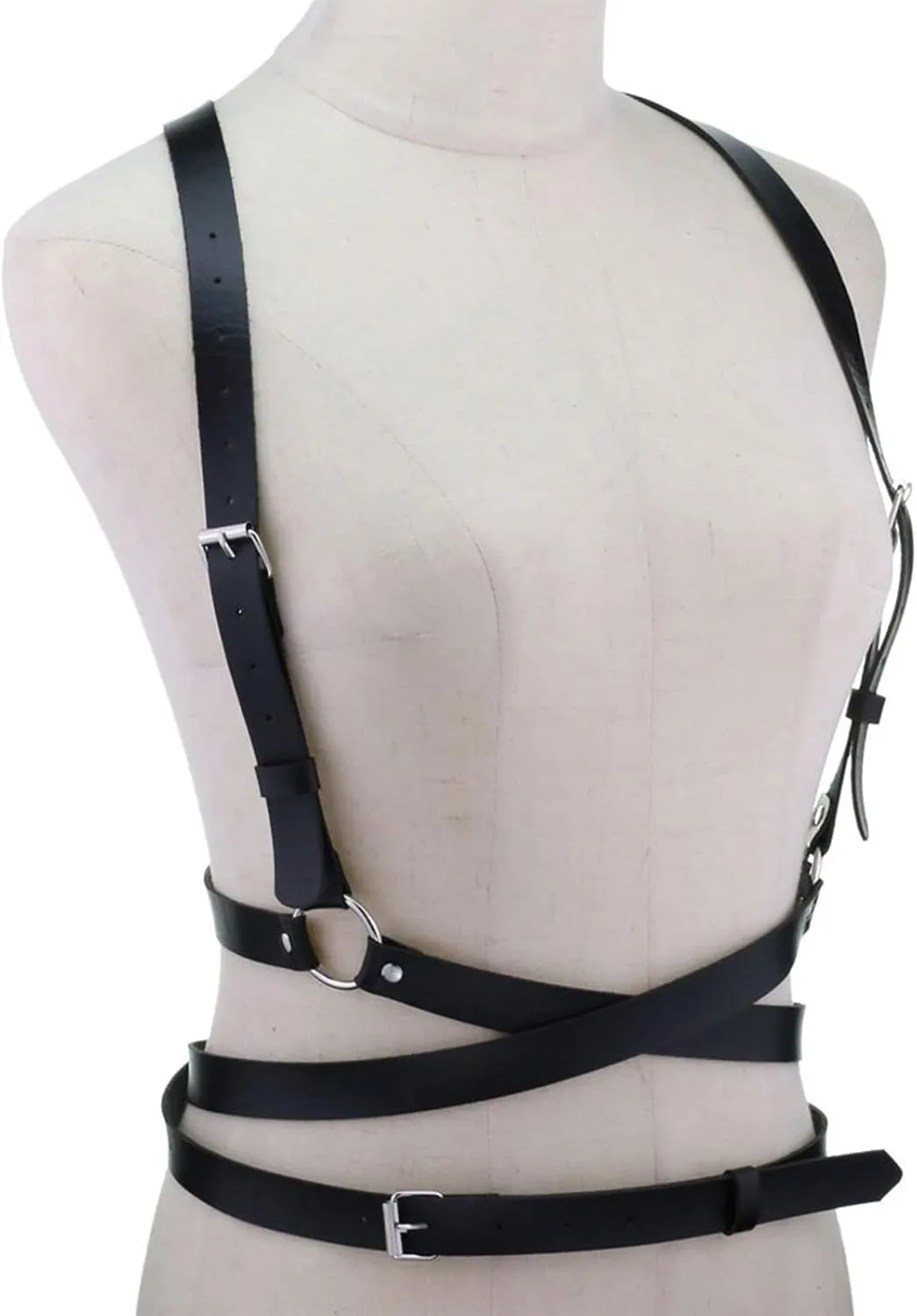 eYLun Women Leather Punk Waist Harness Belt